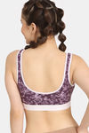 Rosaline Everyday Double Layered Non Wired 3/4th Coverage Bralette - Winter Bloom Pt — thumbnail 2